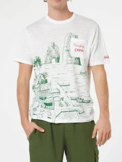 New T-Shirt in Jersey di Lino / Uomo T-shirt