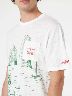 New T-Shirt in Jersey di Lino / Uomo T-shirt