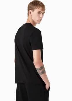 T-Shirt in Jersey Pima con Logo / Uomo T-shirt