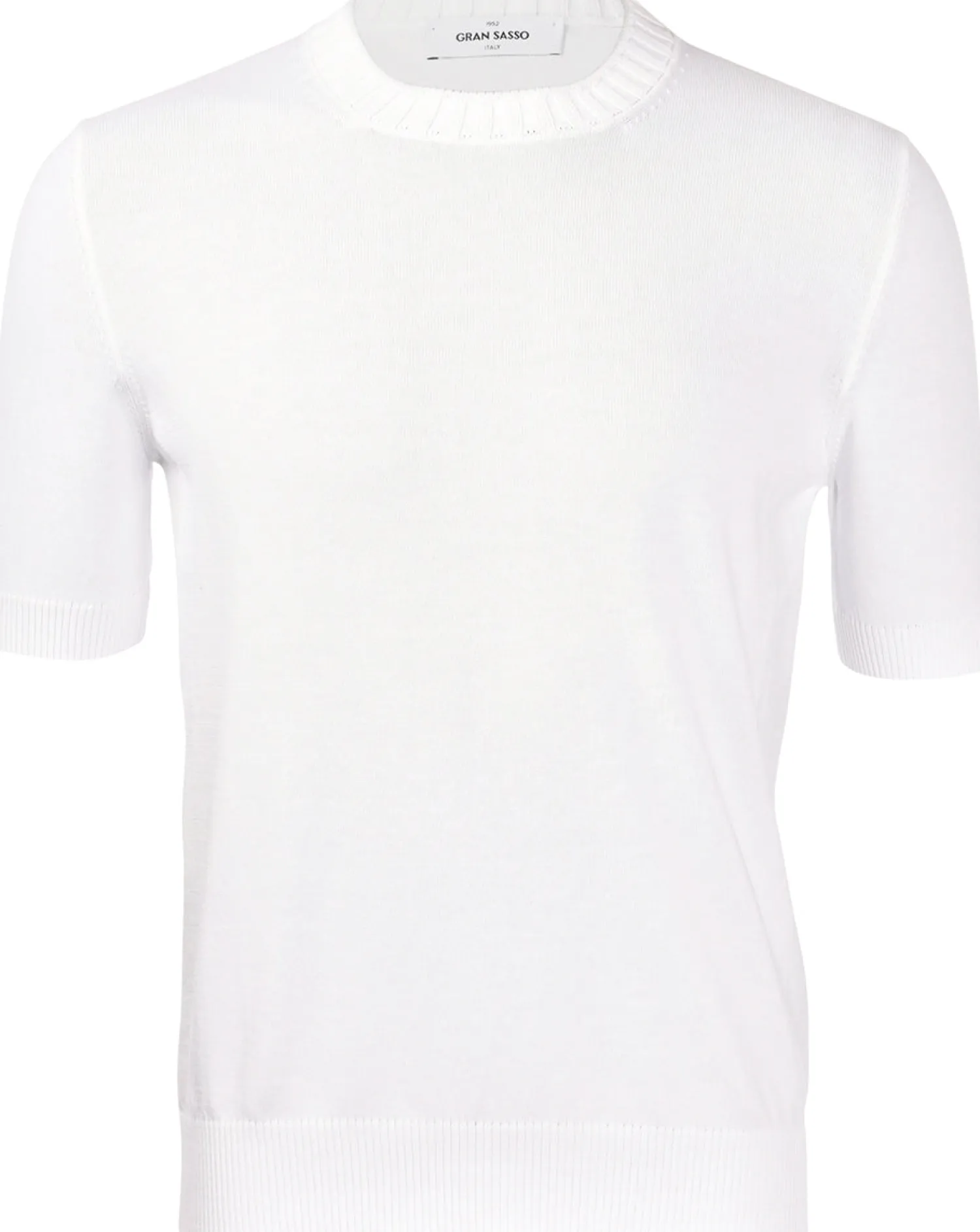 Online T-Shirt in Maglia con Collo a Coste / Uomo T-shirt