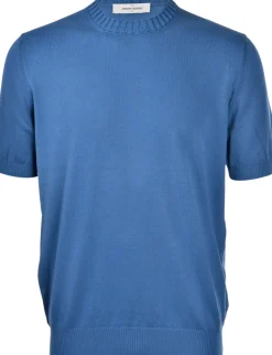 Online T-Shirt in Maglia con Collo a Coste / Uomo T-shirt