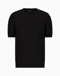Discount T-Shirt in Maglia Punto Operato / Uomo T-shirt