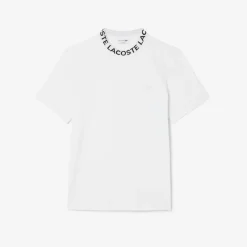 Hot T-Shirt in Piqué con Logo Jacquard / Uomo T-shirt