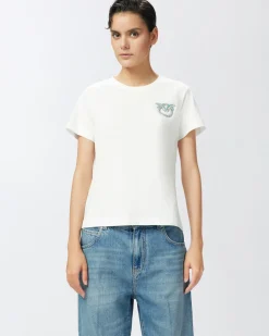 Online T-Shirt Maniche Corte con Ricamo / Donna T-shirt