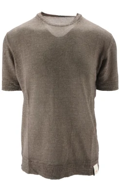 Hot T-Shirt Reversibile in Lino e Cotone / Uomo T-shirt