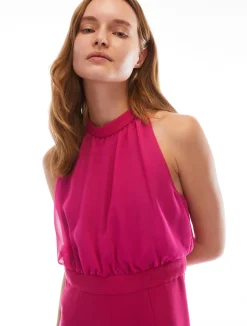 Sale Tuta in Envers Satin e Georgette / Donna Abiti