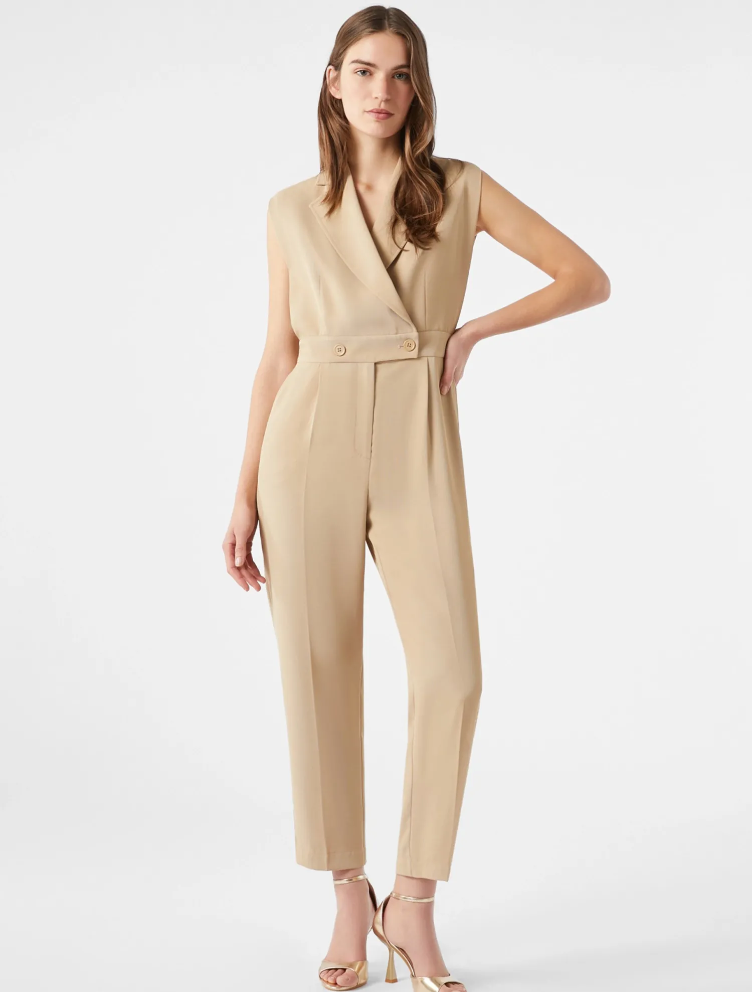 Online Tuta in Twill Fluido / Donna Abiti