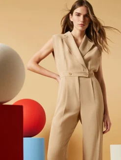 Online Tuta in Twill Fluido / Donna Abiti