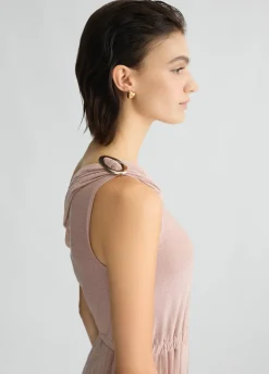 Outlet Tuta Monospalla in Shiny Jersey / Donna Abiti