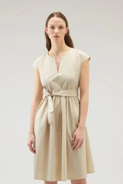 New Vestito Corto in Popeline di Puro Cotone / Donna Abiti
