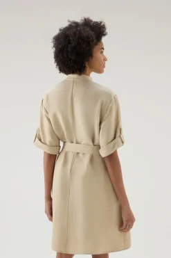 Sale Vestito in Misto Viscosa e Lino / Donna Abiti