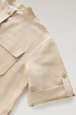Sale Vestito in Misto Viscosa e Lino / Donna Abiti