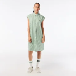Outlet Vestito Senza Maniche in Popeline / Donna Abiti