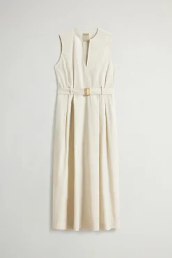 New Vestito Smanicato in Popeline di Cotone / Donna Abiti