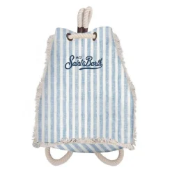 Outlet Zaino in Lino con Logo / Uomo Zaini