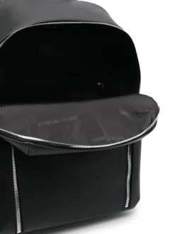 Hot Zaino in Pelle Riciclata con Logo / Uomo Zaini